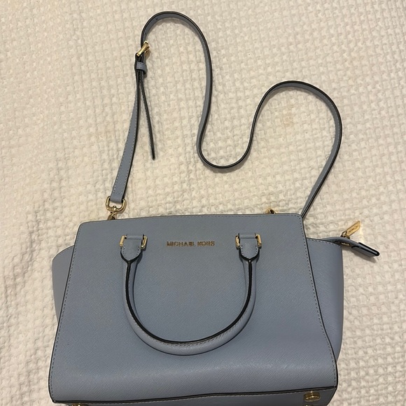 Michael Kors Light Blue Satchel — excellent condition - Picture 1 of 6